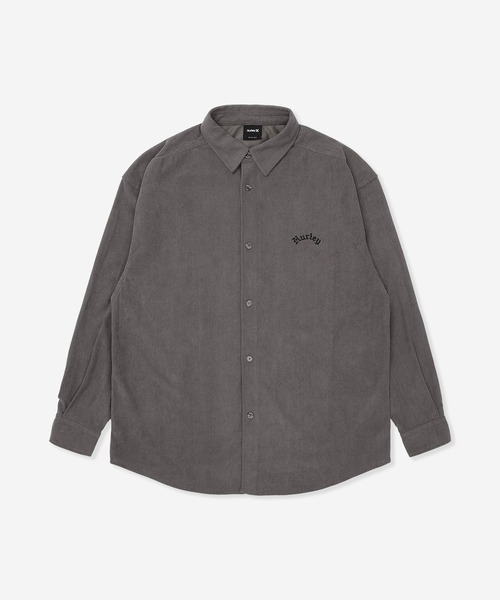 Hurley (ハーレー)の「【Hurley/ハーレー】コーデュロイシャツ オーバーサイズシルエット CORDUROY OE LOGO SHIRTS(シャツ/ブラウス・メンズ・ブラウン/グレー/オリーブ/カーキブラウン・SMALL/MEDIUM/LARGE/X-LARGE)」の1枚目の写真