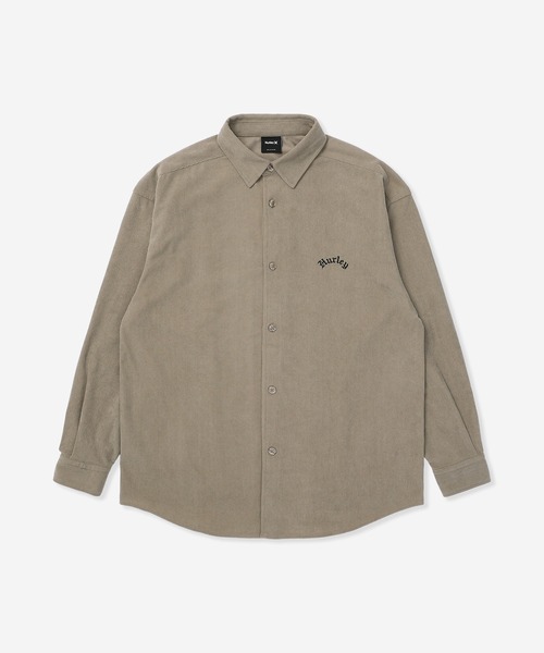 Hurley (ハーレー)の「【Hurley/ハーレー】コーデュロイシャツ オーバーサイズシルエット CORDUROY OE LOGO SHIRTS(シャツ/ブラウス・メンズ・ブラウン/グレー/オリーブ/カーキブラウン・SMALL/MEDIUM/LARGE/X-LARGE)」の2枚目の写真