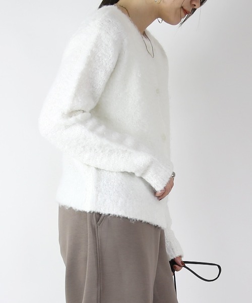 and it_（アンドイット）の「ブークレカーディガン（カーディガン/ボレロ・レディース・グレー/ブルー/アイボリー・FREE）」の7枚目の写真