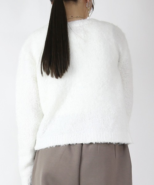 and it_（アンドイット）の「ブークレカーディガン（カーディガン/ボレロ・レディース・グレー/ブルー/アイボリー・FREE）」の8枚目の写真