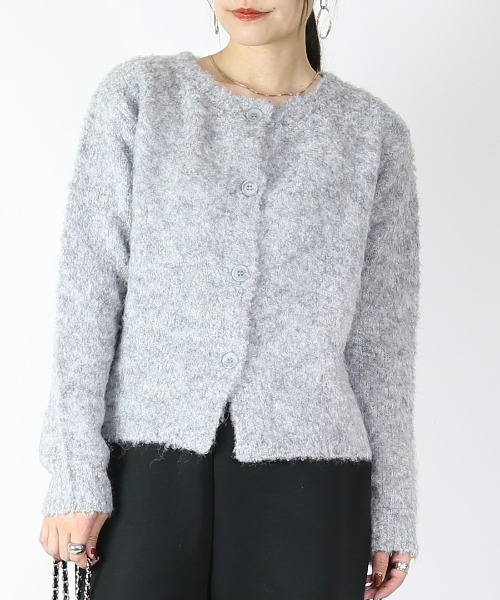 and it_（アンドイット）の「ブークレカーディガン（カーディガン/ボレロ・レディース・グレー/ブルー/アイボリー・FREE）」の11枚目の写真