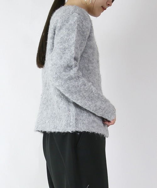 and it_（アンドイット）の「ブークレカーディガン（カーディガン/ボレロ・レディース・グレー/ブルー/アイボリー・FREE）」の14枚目の写真