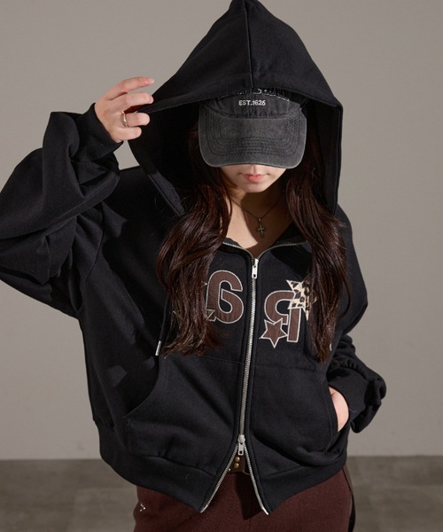 セール】アップリケZIPパーカー（パーカー）｜apres jour mignon