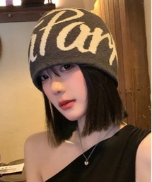 Burner（バーナー）の「【OKUOKU　0909】手書き風ロゴ ニット ビーニー  oku-bosi-41-19（ニットキャップ/ビーニー）」