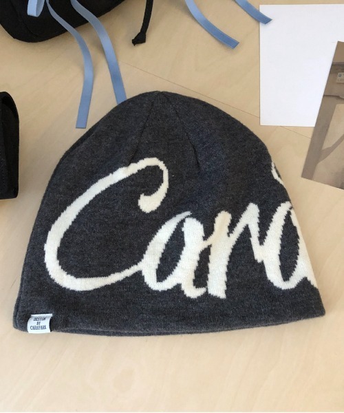 Burner（バーナー）の「【OKUOKU　0909】手書き風ロゴ ニット ビーニー  oku-bosi-41-19（ニットキャップ/ビーニー・メンズ・ホワイト系その他/グレー/カーキ/ブラック・FREE）」の8枚目の写真