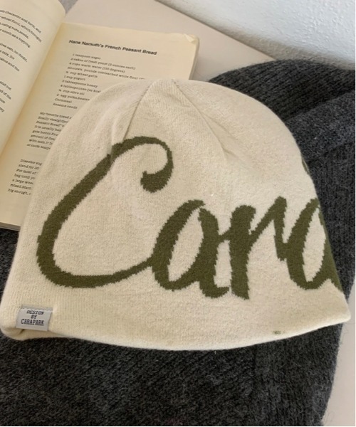 Burner（バーナー）の「【OKUOKU　0909】手書き風ロゴ ニット ビーニー  oku-bosi-41-19（ニットキャップ/ビーニー・メンズ・ホワイト系その他/グレー/カーキ/ブラック・FREE）」の5枚目の写真