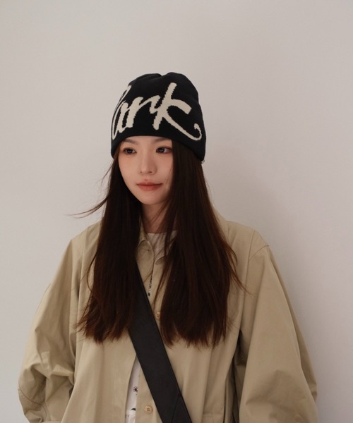 Burner（バーナー）の「【OKUOKU　0909】手書き風ロゴ ニット ビーニー  oku-bosi-41-19（ニットキャップ/ビーニー・メンズ・ホワイト系その他/グレー/カーキ/ブラック・FREE）」の6枚目の写真