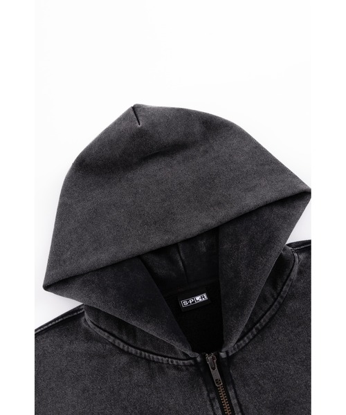 SPLR(エス・ピー・エル・アール)の「ジップパーカー|Chemical Dye Zip Hoodie|SPLR(パーカー・メンズ・ベージュ/ブラック・SMALL/MEDIUM/LARGE/X-LARGE)」の4枚目の写真