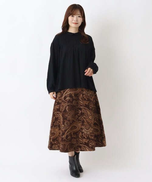 one'sterrace(ワンズテラス)の「◆前後着用 丸衿ブラウス(シャツ/ブラウス・レディース・グレー系4/ブラック系8/アイボリー系8・02)」の14枚目の写真