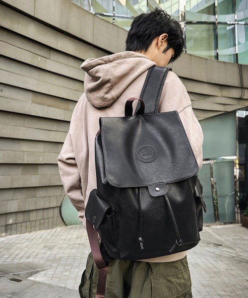 WESTBOY(ウエストボーイ)の「大容量 レザーバックパック WO25W2BG05【WB ORIGINALS】【2025AW】(バックパック/リュック・メンズ・ブラック・FREE)」の2枚目の写真