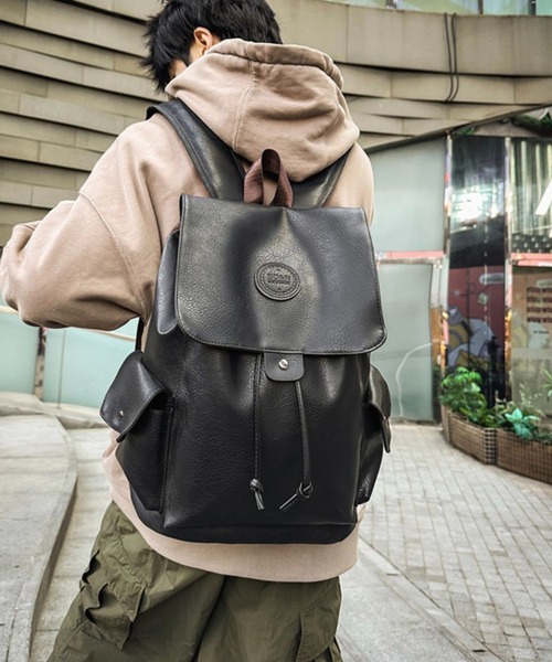 WESTBOY(ウエストボーイ)の「大容量 レザーバックパック WO25W2BG05【WB ORIGINALS】【2025AW】(バックパック/リュック・メンズ・ブラック・FREE)」の5枚目の写真