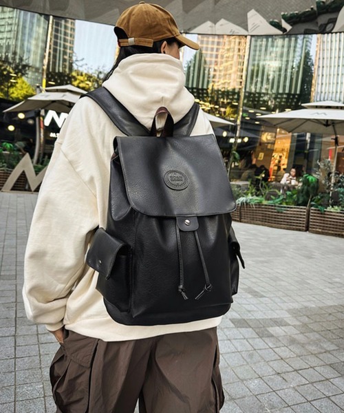 WESTBOY(ウエストボーイ)の「大容量 レザーバックパック WO25W2BG05【WB ORIGINALS】【2025AW】(バックパック/リュック・メンズ・ブラック・FREE)」の9枚目の写真