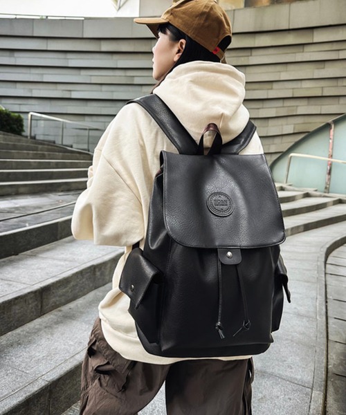 WESTBOY(ウエストボーイ)の「大容量 レザーバックパック WO25W2BG05【WB ORIGINALS】【2025AW】(バックパック/リュック・メンズ・ブラック・FREE)」の10枚目の写真
