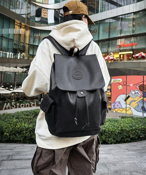 WESTBOY(ウエストボーイ)の「大容量 レザーバックパック WO25W2BG05【WB ORIGINALS】【2025AW】(バックパック/リュック・メンズ・ブラック・FREE)」の11枚目の写真