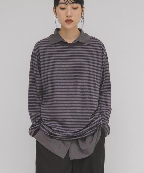 セール】マルチボーダーロンTEE（Tシャツ/カットソー）｜KBF