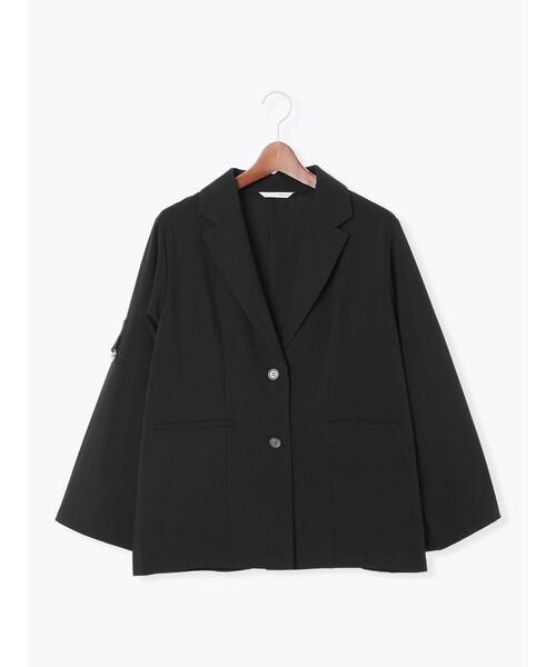 Te chichi TERRASSE(テチチテラス)の「ロールアップテーラードジャケット《2025autumn catalog item》(ノーカラージャケット・レディース・チャコールグレー/ブラック/ベージュ・F)」の16枚目の写真