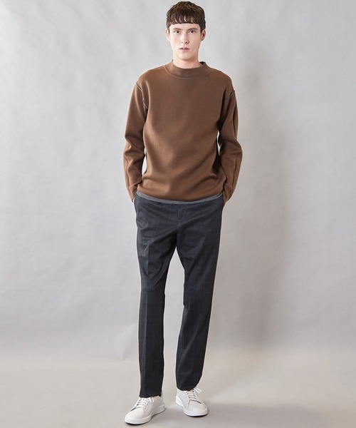 UNION STATION（ユニオンステーション）の「【ウォッシャブル素材】モックネック Wフェイスリバーシブルニット（ニット/セーター・メンズ・グレー系その他/ネイビー/マスタード・L/M）」の17枚目の写真