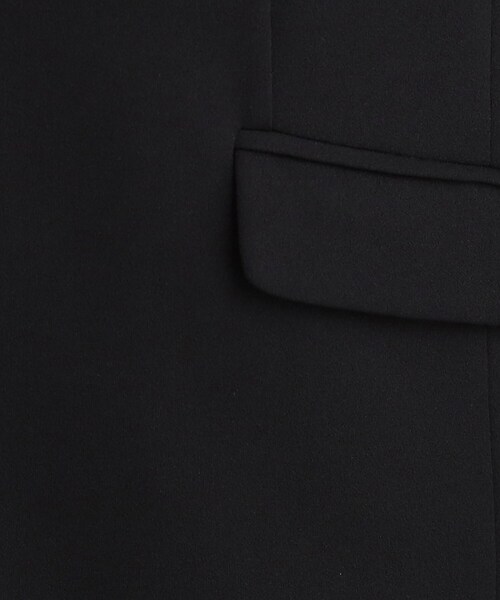 SHOO・LA・RUE（シューラルー）の「【洗濯機可/セットアップ可/S-3L】きちんと楽に。カットジョーゼットノーカラージャケット（ノーカラージャケット・レディース・ネイビー/ナチュラル/ブラック・01/02/03/04/05）」の9枚目の写真