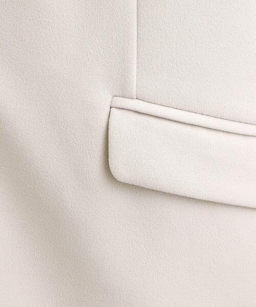 SHOO・LA・RUE（シューラルー）の「【洗濯機可/セットアップ可/S-3L】きちんと楽に。カットジョーゼットノーカラージャケット（ノーカラージャケット・レディース・ネイビー/ナチュラル/ブラック・01/02/03/04/05）」の15枚目の写真