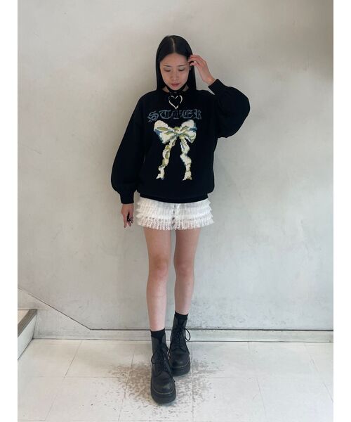 jouetie リボンジャガードルーズニット M グレー jouetie ( ジュエティ ) - リボンジャガードルーズニット - FAITHWEB