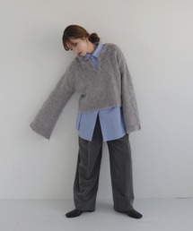 hellam | 【sakippe×hellam】シャギーフレアスリーブニット(ニット/セーター)