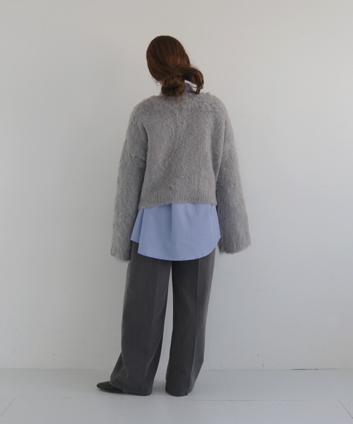 sakippe×hellam】シャギーフレアスリーブニット（ニット/セーター