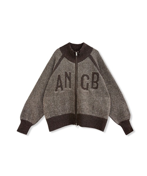 ANDGEEBEE（アンジービー）の「UNISEX プレーティングジップニット（ニット/セーター・レディース・ブラウン/ブラック・FREE）」の7枚目の写真