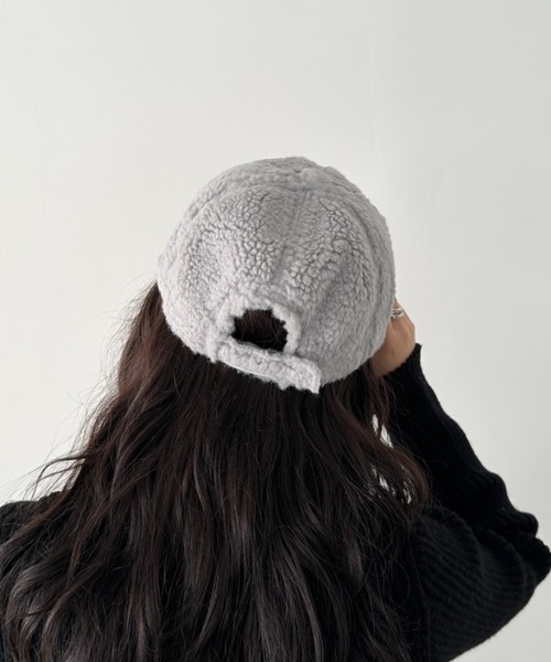 CLEA（クレア）の「無地ボアキャップ（キャップ・レディース・グレー/ブラウン/ホワイト/ベージュ/ブラック・FREE）」の19枚目の写真