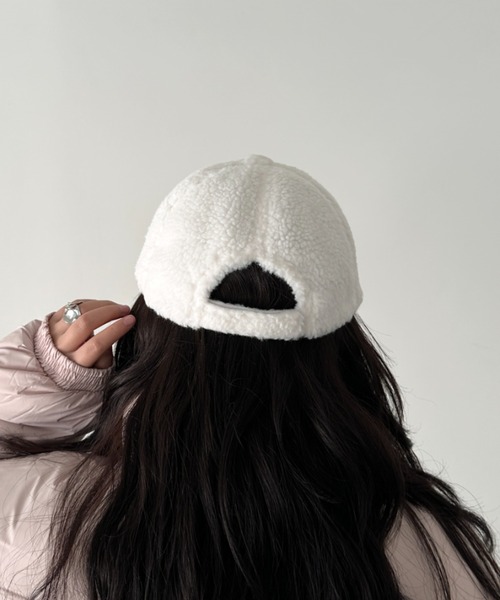 CLEA（クレア）の「無地ボアキャップ（キャップ・レディース・グレー/ブラウン/ホワイト/ベージュ/ブラック・FREE）」の9枚目の写真