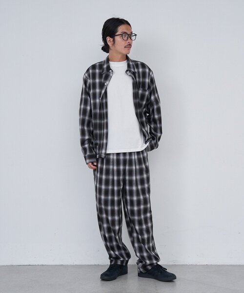 Kastane（カスタネ）の「【セットアップ対応/ユニセックス】BM チェックシャツ（シャツ/ブラウス・レディース・ブラック/ブラウン・FREE）」の10枚目の写真