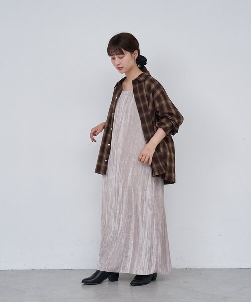 Kastane（カスタネ）の「【セットアップ対応/ユニセックス】BM チェックシャツ（シャツ/ブラウス・レディース・ブラック/ブラウン・FREE）」の20枚目の写真