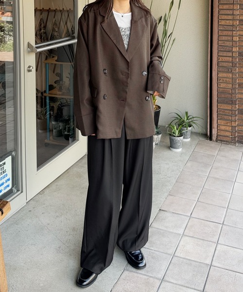 セール】ダブルボタンテーラードジャケット（テーラードジャケット