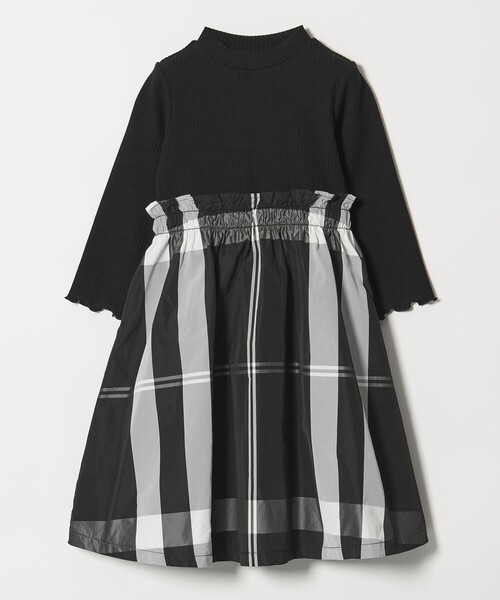 green label relaxing（グリーンレーベルリラクシング）の「ドッキング ワンピース / キッズ  100cm-160cm（ワンピース・キッズ・グレー系/ブラック・100cm/160cm/110cm/140cm/150cm/130cm/120cm）」の14枚目の写真