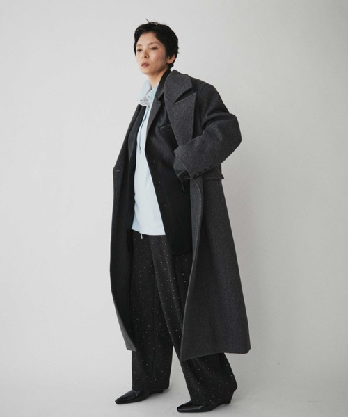 VION(ヴィオン)の「オーバーサイズフェイクレザージャケット / Oversized Faux Leather Jacket(テーラードジャケット・レディース・ブラック/ブラウン・FREE)」の9枚目の写真