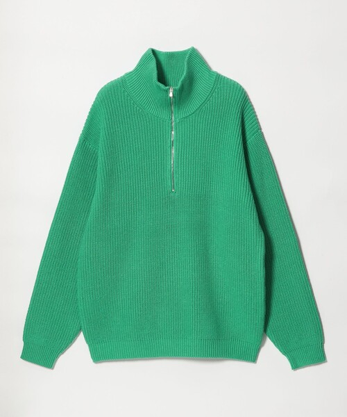 MONKEY TIME(モンキータイム)の「バルキー アゼ ハーフジップ ニット(ニット/セーター・メンズ・ケリーグリーン/ダークグレー/ブラック・S/M/L/XL)」の3枚目の写真