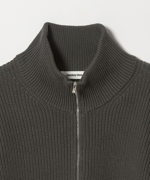MONKEY TIME(モンキータイム)の「バルキー アゼ ハーフジップ ニット(ニット/セーター・メンズ・ケリーグリーン/ダークグレー/ブラック・S/M/L/XL)」の5枚目の写真