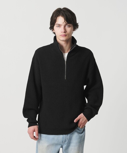 MONKEY TIME(モンキータイム)の「バルキー アゼ ハーフジップ ニット(ニット/セーター・メンズ・ケリーグリーン/ダークグレー/ブラック・S/M/L/XL)」の18枚目の写真