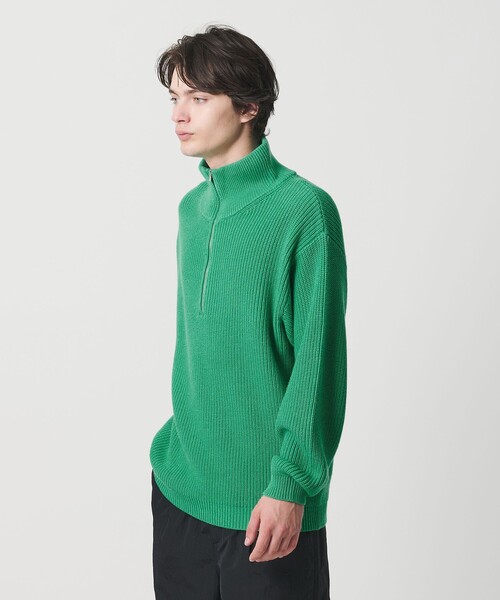 バルキー アゼ ハーフジップ ニット（ニット/セーター）｜MONKEY TIME