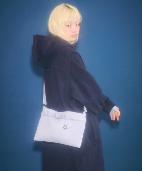 坂本これくしょん　ショルダーバッグ　2way　レザー　星　スター　総柄　斜め掛け 坂本これくしょん ショルダーバッグ 2way レザー 星 スター 総柄 斜め