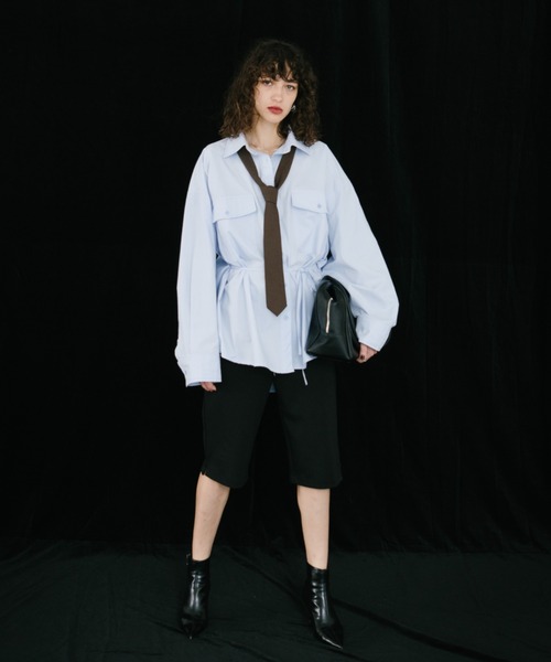 HANNE（アン）の「CPO2WAYシャツ（シャツ/ブラウス・レディース・ベージュ/ホワイト/ブルー・FREE）」の16枚目の写真