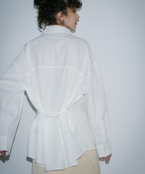 HANNE（アン）の「CPO2WAYシャツ（シャツ/ブラウス・レディース・ベージュ/ホワイト/ブルー・FREE）」の10枚目の写真