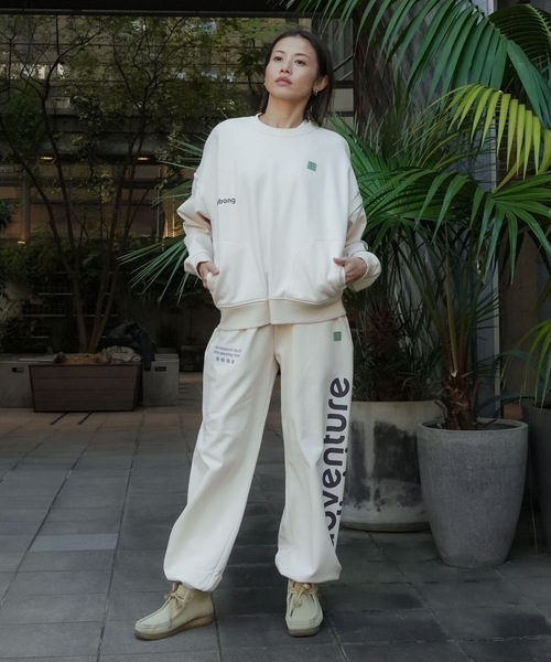 BILLABONG(ビラボン)の「BILLABONG レディース ADIV SWEAT JOGGER PA セットアップボトムス 【2025年秋冬モデル】 @autumn/ビラボン防風・撥水スウェットパンツ(SET UP・セットアップ可能アイテム・空港コーデ)(スウェットパンツ・レディース・アイボリー/ブラック系その他・MEDIUM/LARGE)」の19枚目の写真