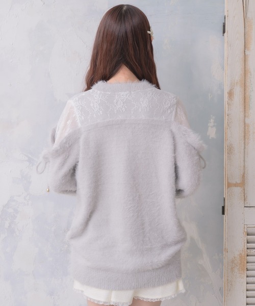 couture BY ROJITA（クチュールバイロジータ）の「レース切替ラメシャギーニットワンピース（ワンピース・レディース・ブラック/グレー/ホワイト・FREE）」の19枚目の写真
