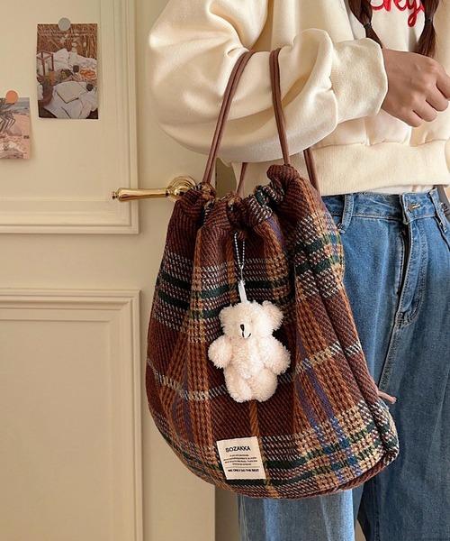 TONE SELECT GOODS(トーンセレクトグッズ)の「Liaa/チェック柄 2way トート ナップサック リュック A18712(バックパック/リュック・レディース・その他4/その他1/その他2/その他3/その他5・FREE)」の3枚目の写真