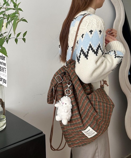TONE SELECT GOODS(トーンセレクトグッズ)の「Liaa/チェック柄 2way トート ナップサック リュック A18712(バックパック/リュック・レディース・その他4/その他1/その他2/その他3/その他5・FREE)」の17枚目の写真