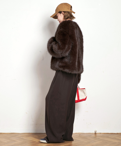 EVERYDAY I LIKE.(エヴリディアイライク)の「*Anna ファージャケット(その他アウター・レディース・ブラウン・FREE)」の6枚目の写真