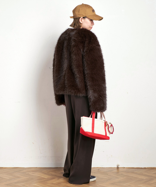 EVERYDAY I LIKE.(エヴリディアイライク)の「*Anna ファージャケット(その他アウター・レディース・ブラウン・FREE)」の7枚目の写真