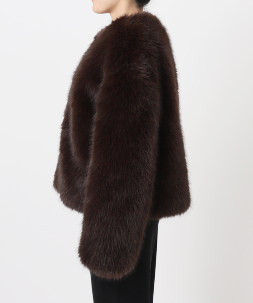 EVERYDAY I LIKE.(エヴリディアイライク)の「*Anna ファージャケット(その他アウター・レディース・ブラウン・FREE)」の15枚目の写真