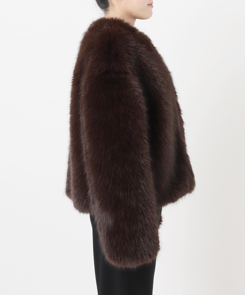 EVERYDAY I LIKE.(エヴリディアイライク)の「*Anna ファージャケット(その他アウター・レディース・ブラウン・FREE)」の17枚目の写真