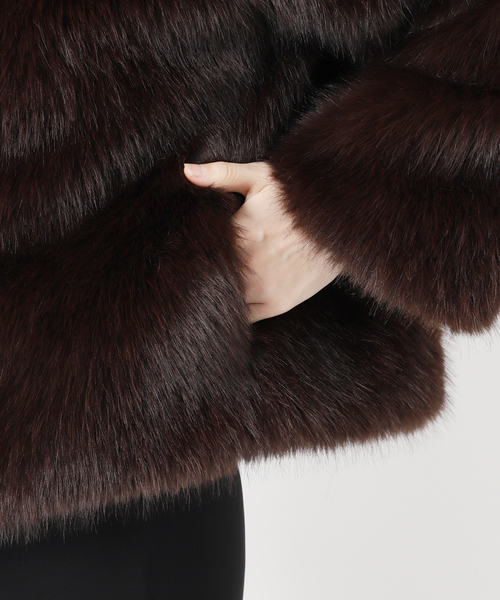 EVERYDAY I LIKE.(エヴリディアイライク)の「*Anna ファージャケット(その他アウター・レディース・ブラウン・FREE)」の20枚目の写真